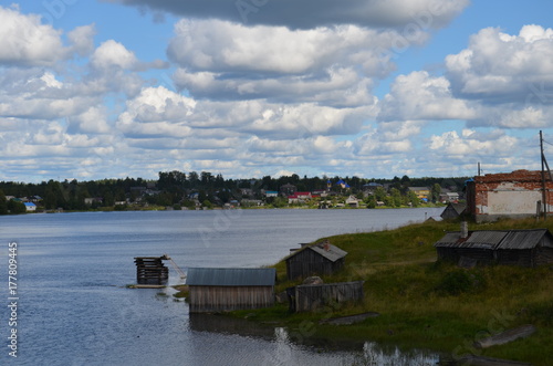 village near the lake