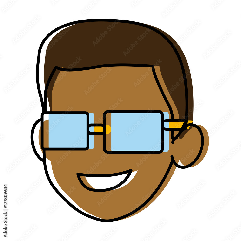 Boy face cartoon icon vector illustration graphic design Boy face cartoon icon vector illustration graphic design