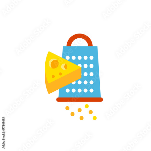 Grating Cheese Vector Icon