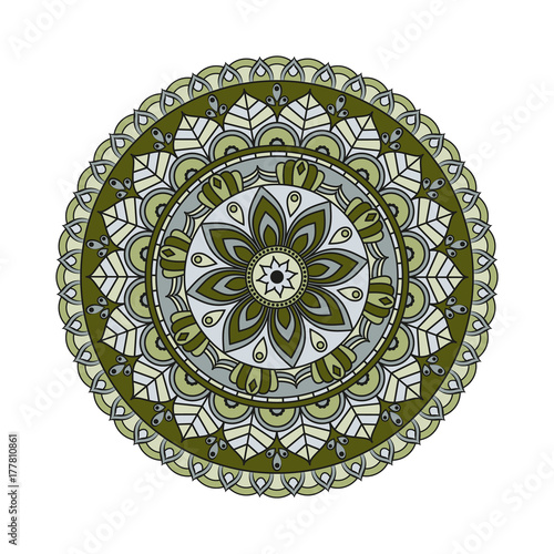 Flower Mandalas. Vintage decorative elements. Oriental pattern, vector illustration. Islam, Arabic, Indian, turkish, pakistan, chinese, ottoman motifs