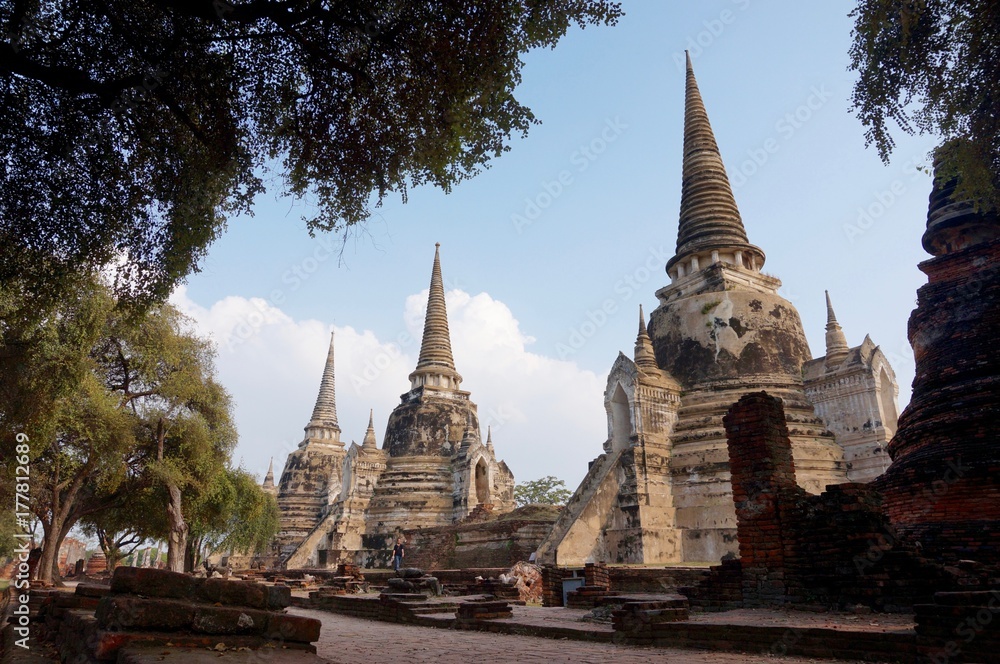 Fototapeta premium Wat Phra Si Sanphet view, Ayutthaya