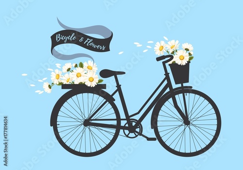 Bicycle with camomile