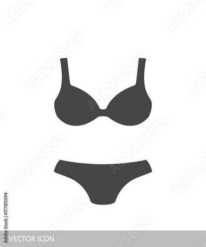 Lingerie. Bra and panties icon.