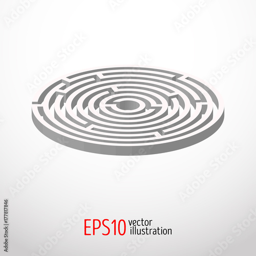 Labyrinth abstract. Vector 3d