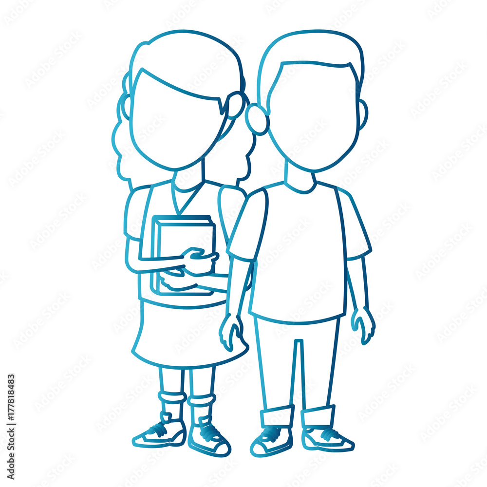 School kids friends cartoon icon vector illustration graphic design School kids friends cartoon icon vector illustration graphic design
