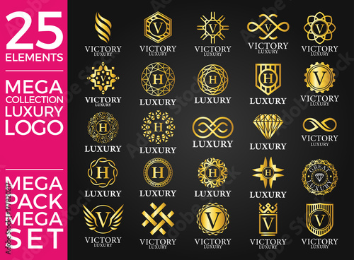 Great Luxury Set, Royal and Elegant Logo Template Vector Design Eps 10