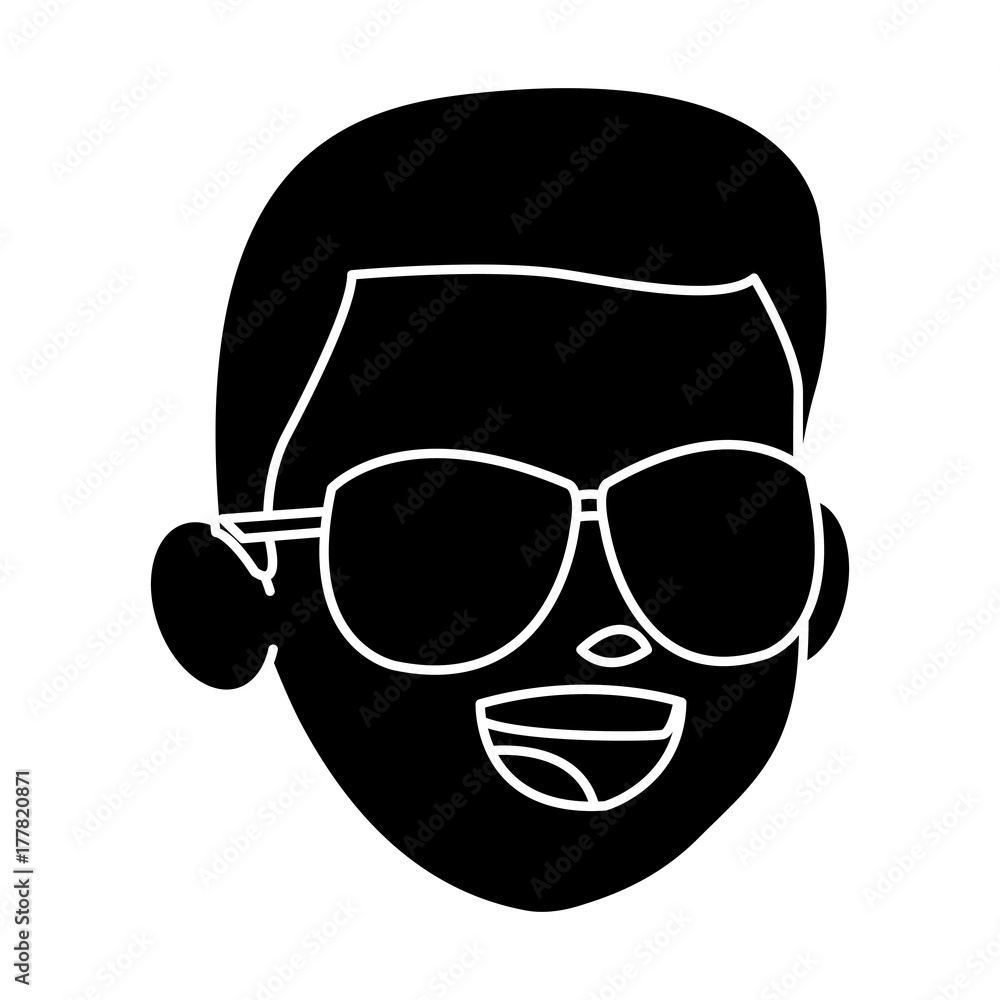 Boy face cartoon icon vector illustration graphic design Boy face cartoon icon vector illustration graphic design