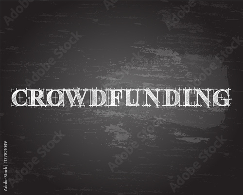 Crowdfunding Word Blackboard