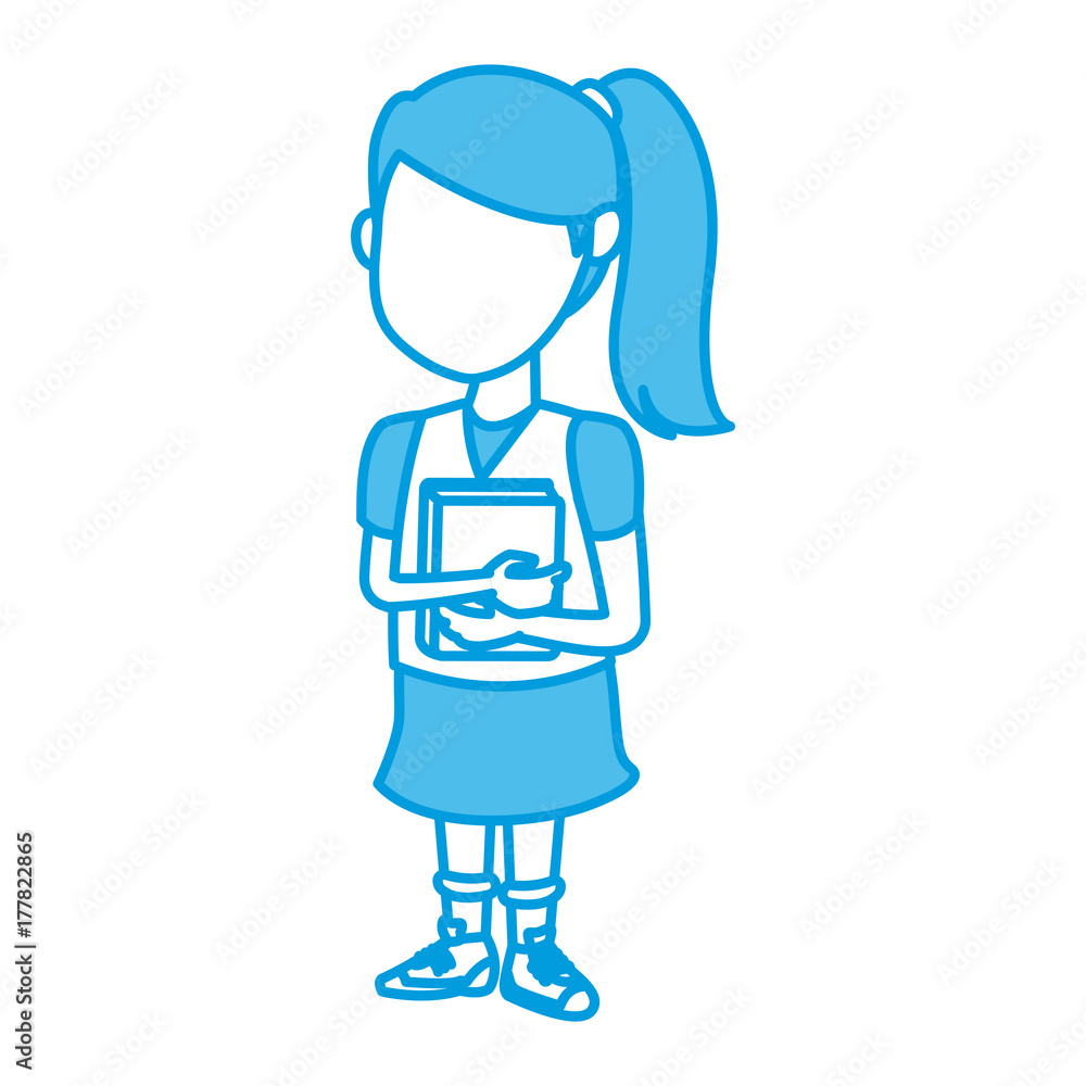 School girl cartoon icon vector illustration graphic design School girl cartoon icon vector illustration graphic design