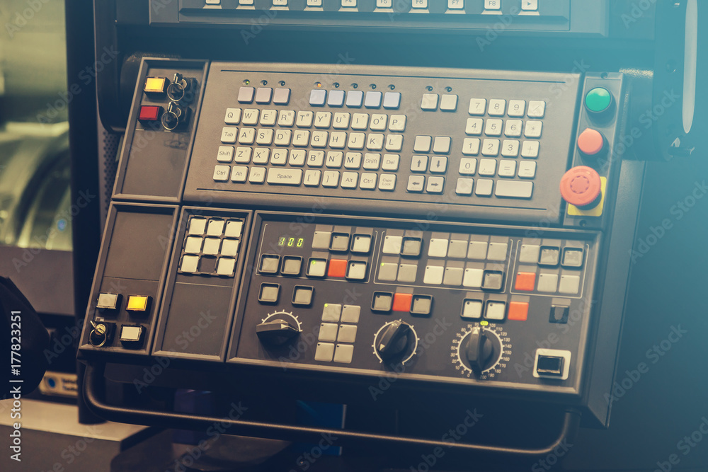 robot control panel close-up