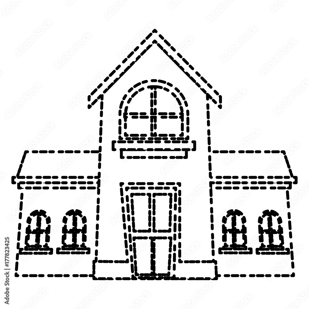 School building isolated icon vector illustration graphic design