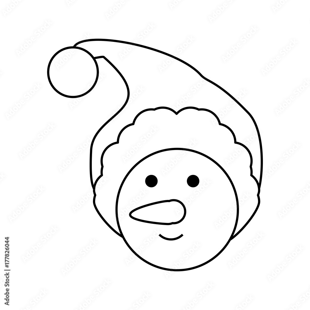cartoon snowman icon