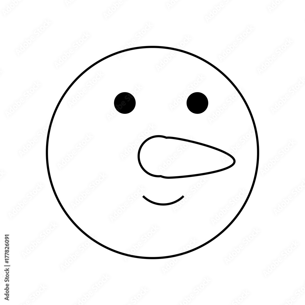 Fototapeta premium cartoon snowman icon