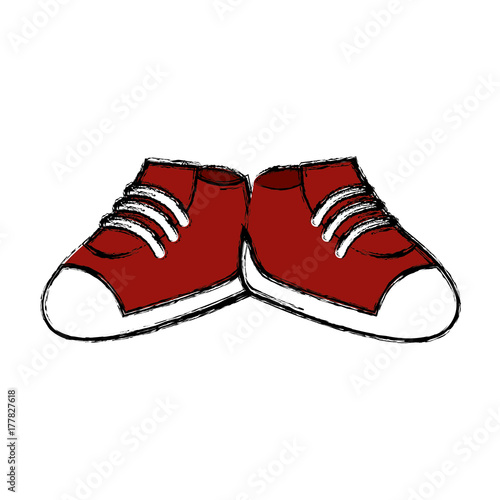 Shoes footwear isolated icon vector illustration graphic design