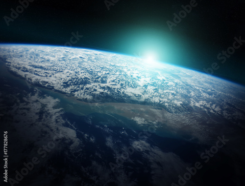 Planet Earth view 3D rendering elements of this image furnished by NASA © sdecoret