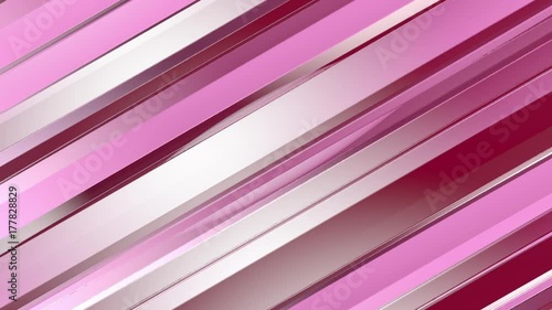 Pattern of red color strips prisms. Abstract background. 3D rendering illustration. photo