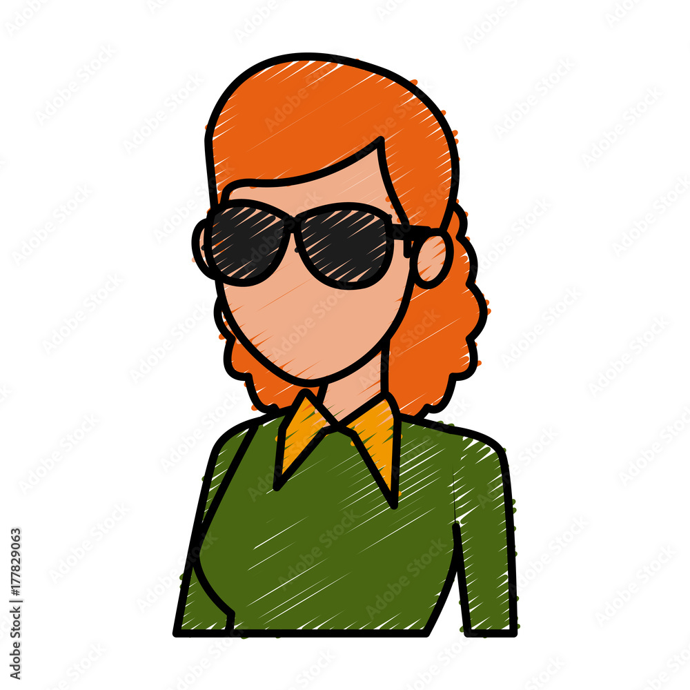 School teacher cartoon icon vector illustration graphic design