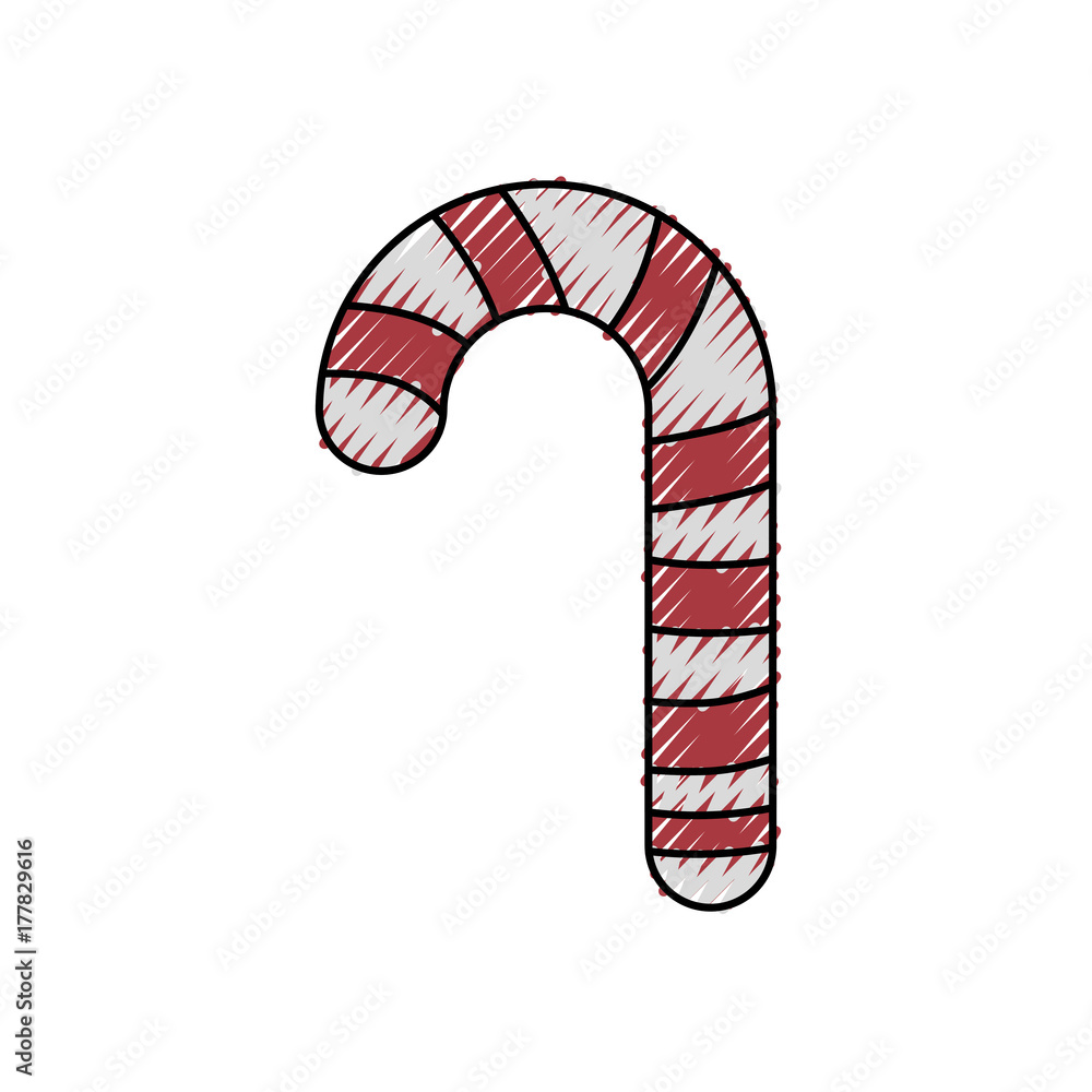 christmas stick icon over white background vector illustration christmas stick icon over white background vector illustration