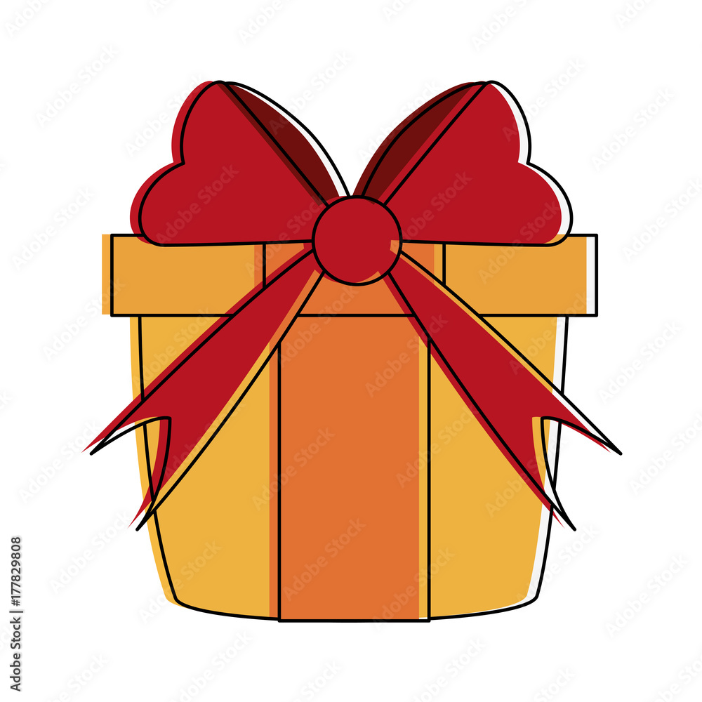 gift box with ribbon bow icon image vector illustration design gift box with ribbon bow icon image vector illustration design
