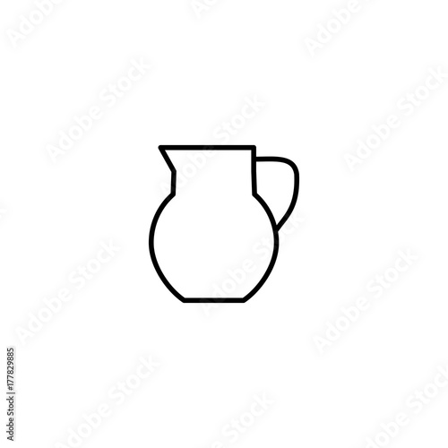 milk jug line black icon