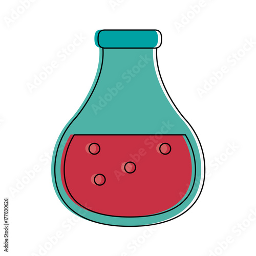 round bottom flask science icon image vector illustration design 