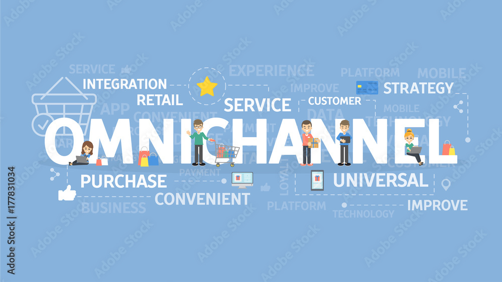 Omnichannel concept illustration. Omnichannel concept illustration.