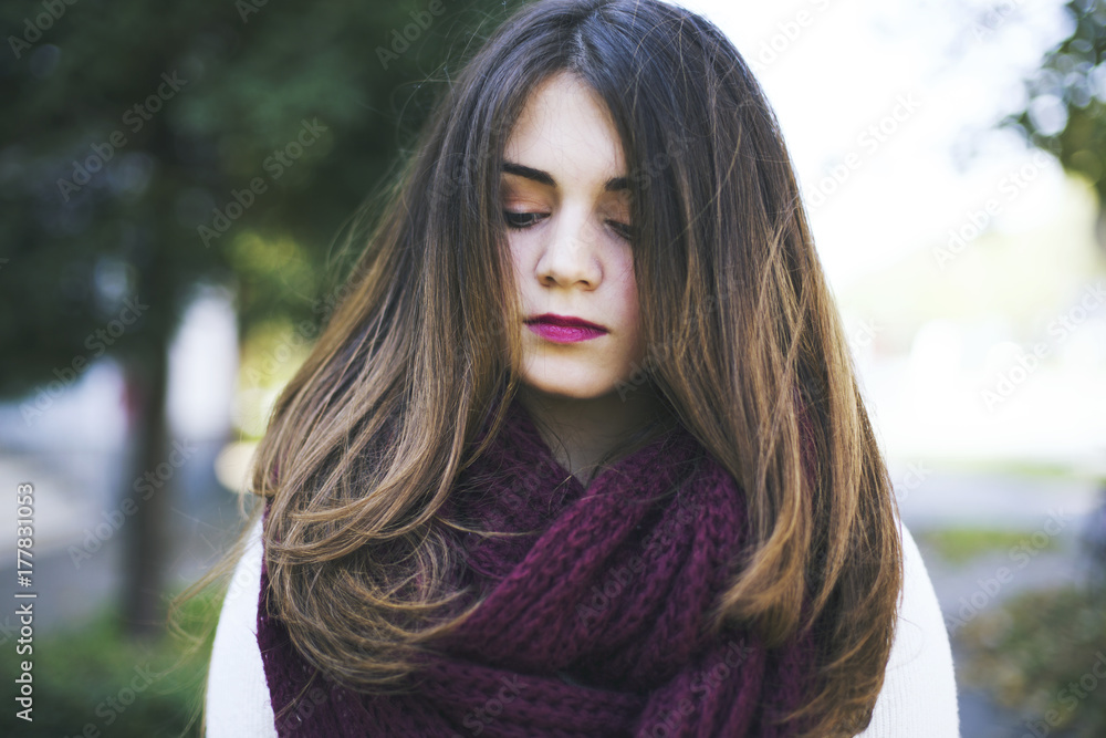 Portrait of a young fashionable woman Portrait of a young fashionable woman