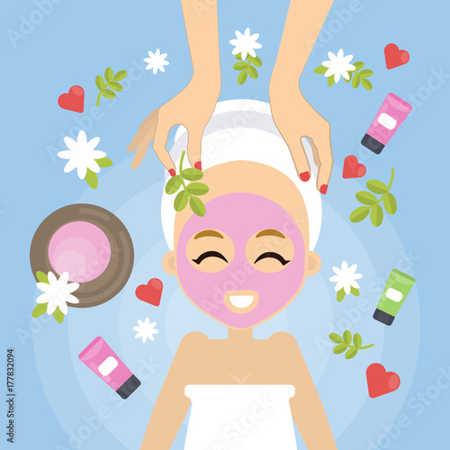 Woman at spa.