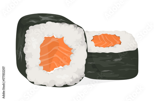 Sushi rolls set.