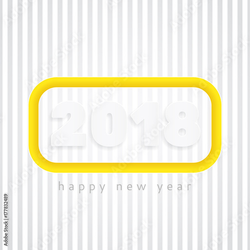 2018 happy new year background. Vector eps10