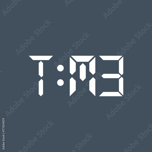 Time text concept