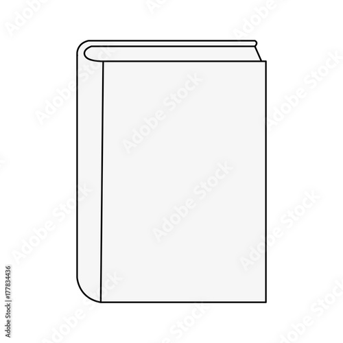 closed book with blank cover icon image vector illustration design  black line