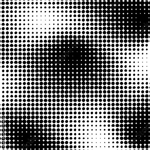 Grunge halftone background. Vector dots texture. Abstract dotted background