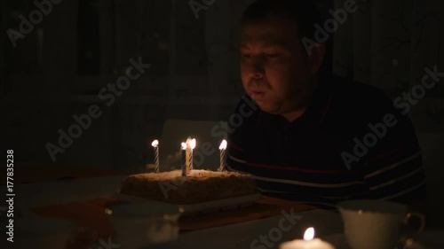 Birthday, extinguishes candles