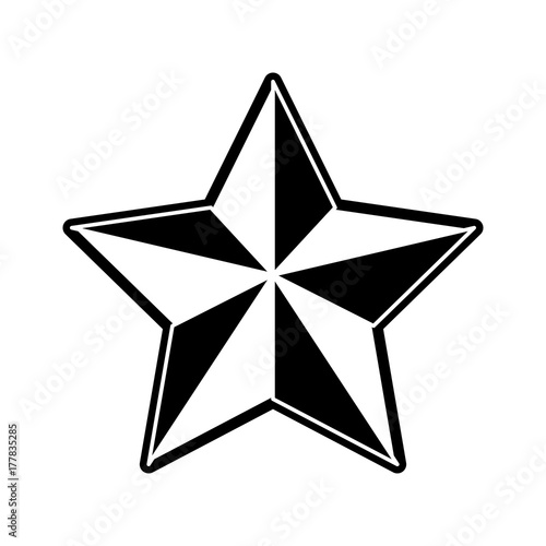 star icon over white background vector illustration