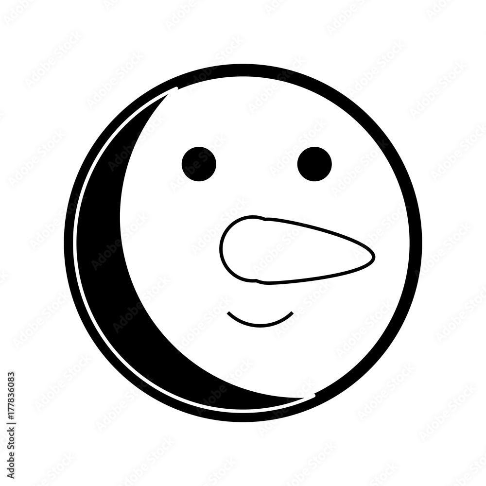 Fototapeta premium cartoon snowman icon over white background vector illustration