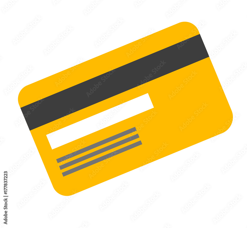 Plastic gold card vector cartoon illustration isolated on white background Plastic gold card vector cartoon illustration isolated on white background