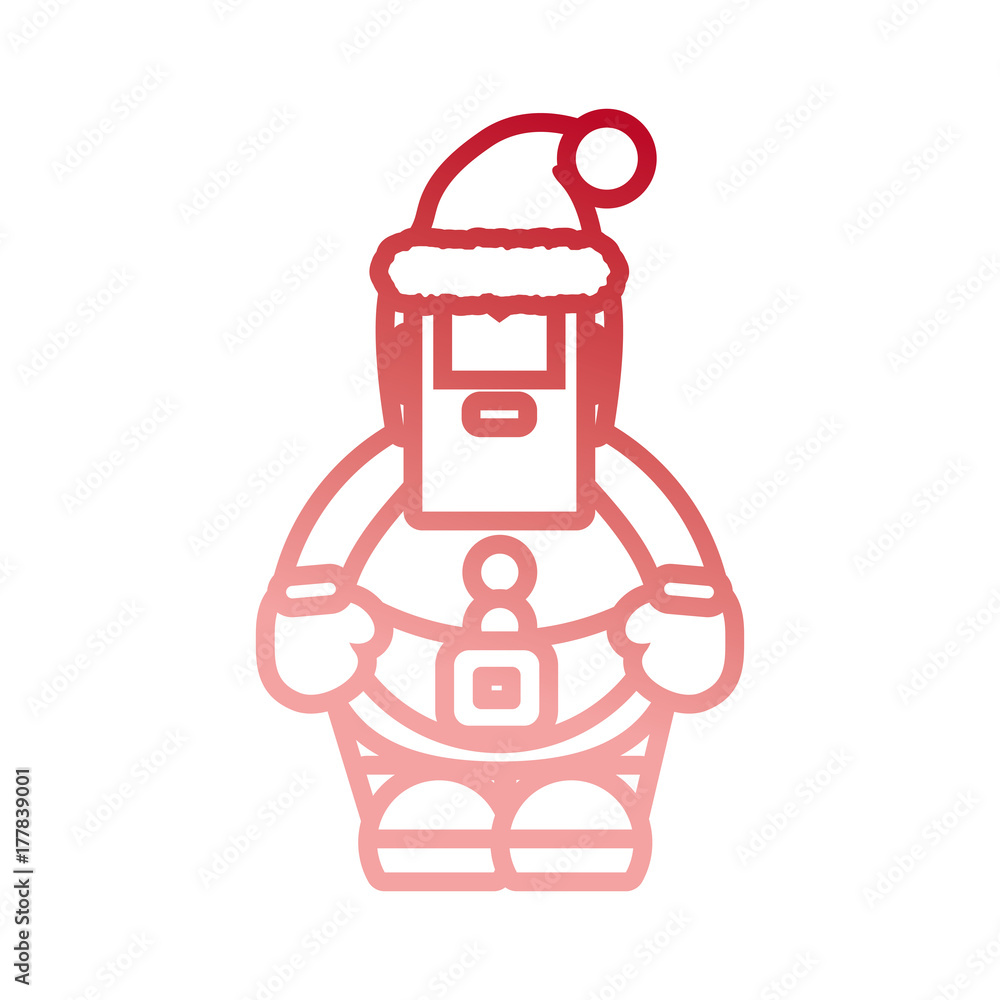 Naklejka premium avatar santa claus icon over white background vector illustration