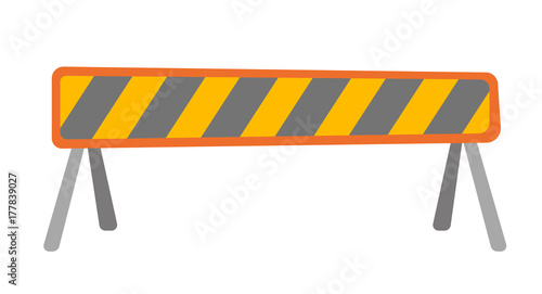 Construction road sign vector cartoon illustration isolated on white background