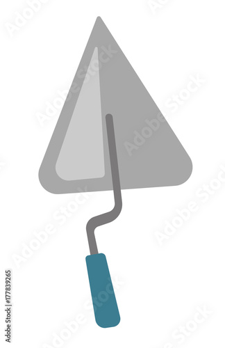 Trowel construction tool vector cartoon illustration isolated on white background.