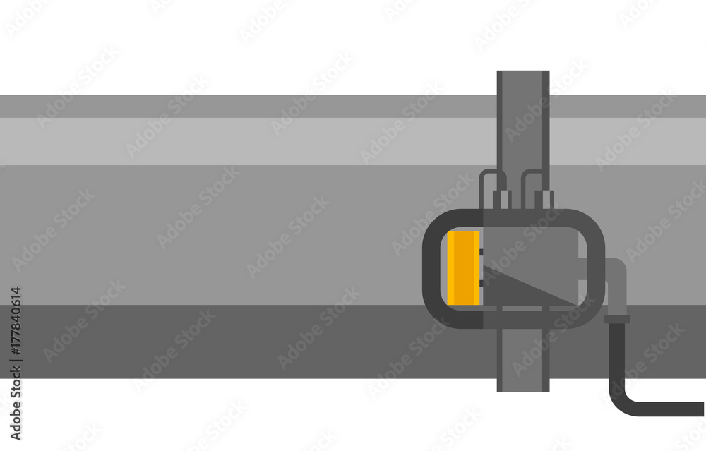 Industrial pipeline vector cartoon illustration isolated on white ...