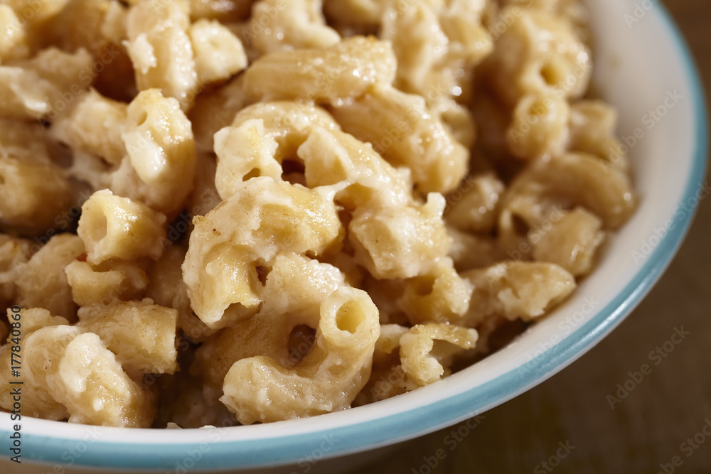 Macaroni and cheese made with whole wheat pasta Macaroni and cheese made with whole wheat pasta