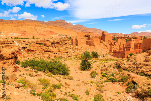 Landscape of a typical moroccan berber village
