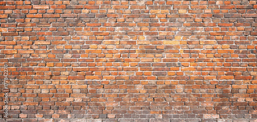 Vintage masonry. red brick wall  background for design