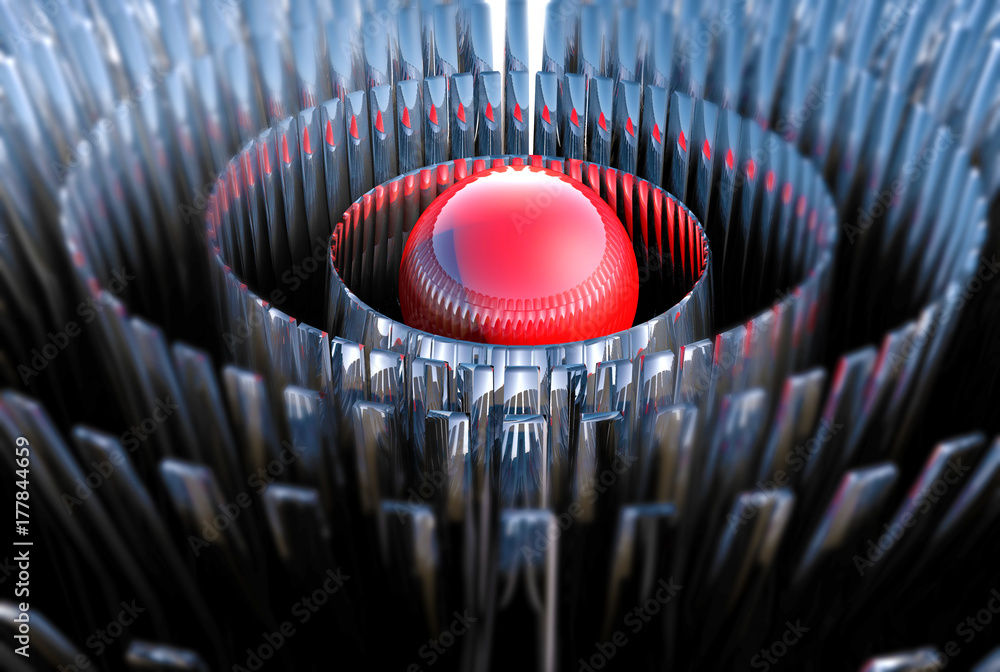 Red sphere with specular effect Stock Illustration Adobe Stock
