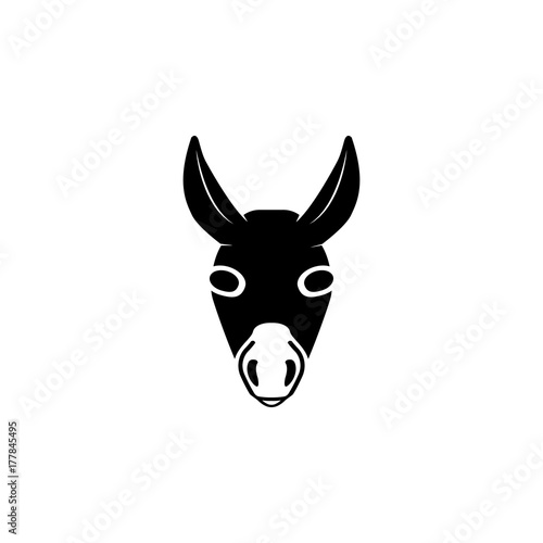Frontview Donkey head icon