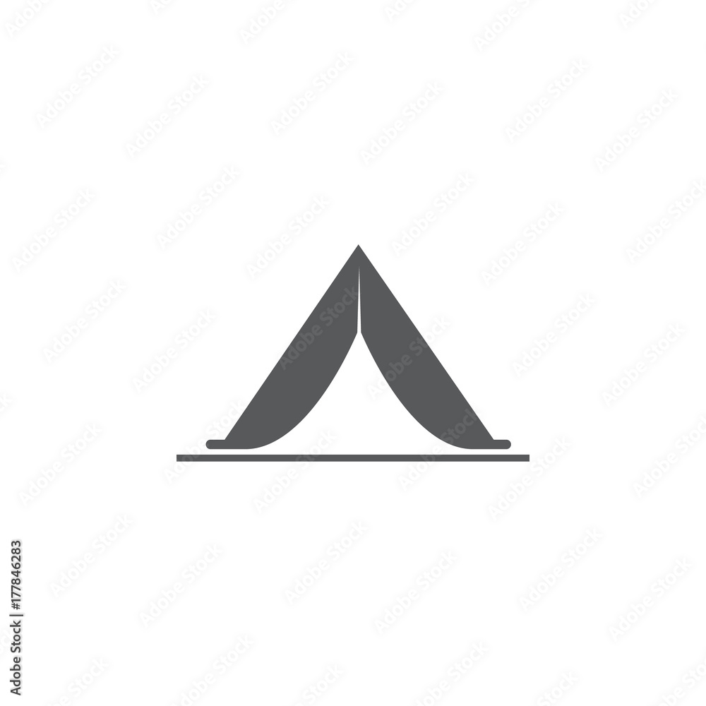 Tourist tent icon vector Tourist tent icon vector