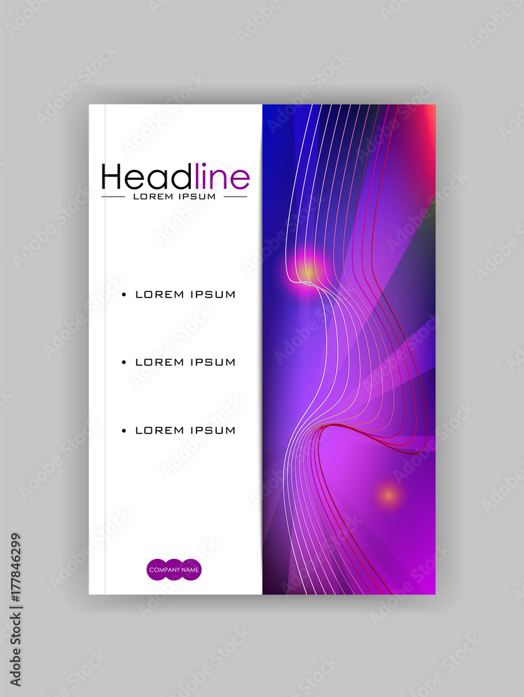 Fototapeta premium Book Cover Design Template in A4 format
