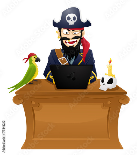 Computer pirate - Illustration