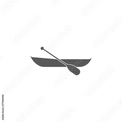 Boat with paddle icon